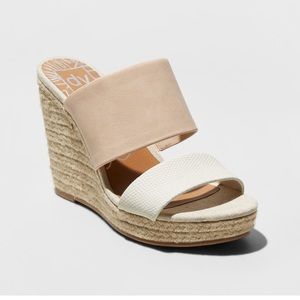 dv Adelina Two Banded Espadrille Wedges